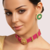 ia6UtVX27qPbkCJkCXnJ3wrfLtuNTLJW4xayelPu HexaCharm Red Beaded Necklace with Golden Hexagon Pendant