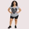 kfdGKQzfiPQASOQqJ4T9RsleSFE6ykXqUXwqJL3H Heather Grey "LOVE" Heart Graphic Tee