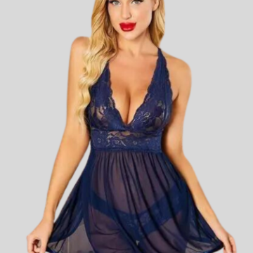 Lacy Elegance Strap Babydoll Nightwear