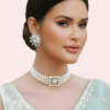 sGe64LCVFmoizgmGO7cN30sAbwo4HqYcSCK6sVkh Ivory Pearl Jewells>Choker necklace & Floral Statement Earrings Set