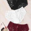 tTFozIj0dxbZJK51yAcSwHfNQL44yTlnbJGQrCnY 3 pack Lace Flowers hipster Panties
