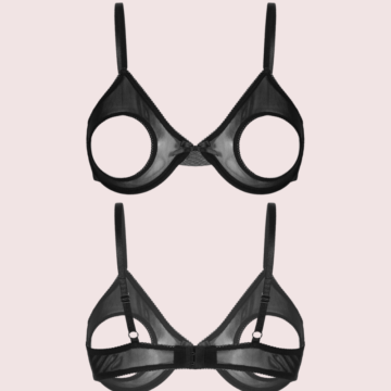 Daring & Sexy Sheer Open Cup Bralette