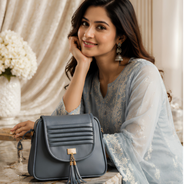 Midnight Charm Tassel Sling Bag
