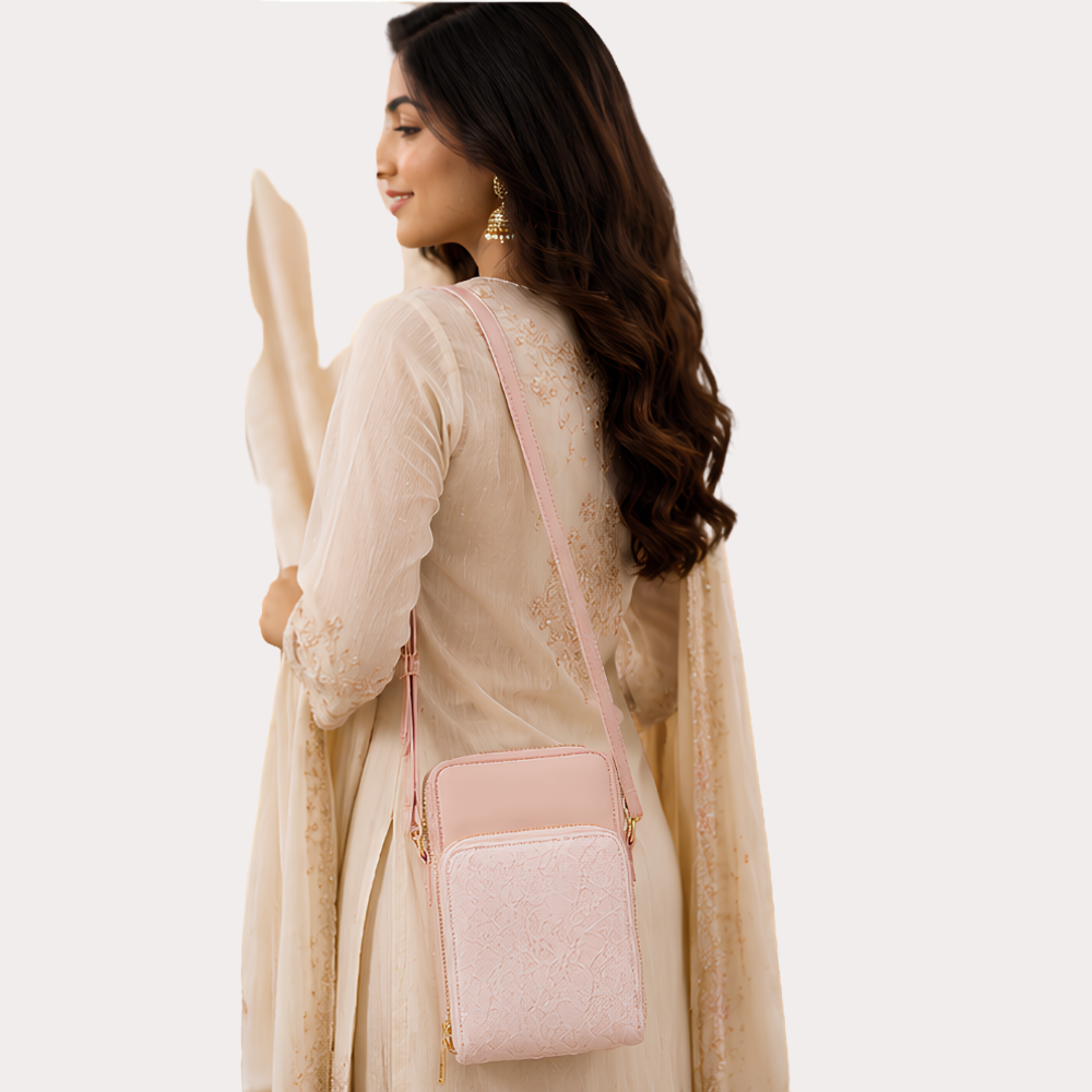 Blush Bloom Ethnic Crossbody Sling Bag - Image 2