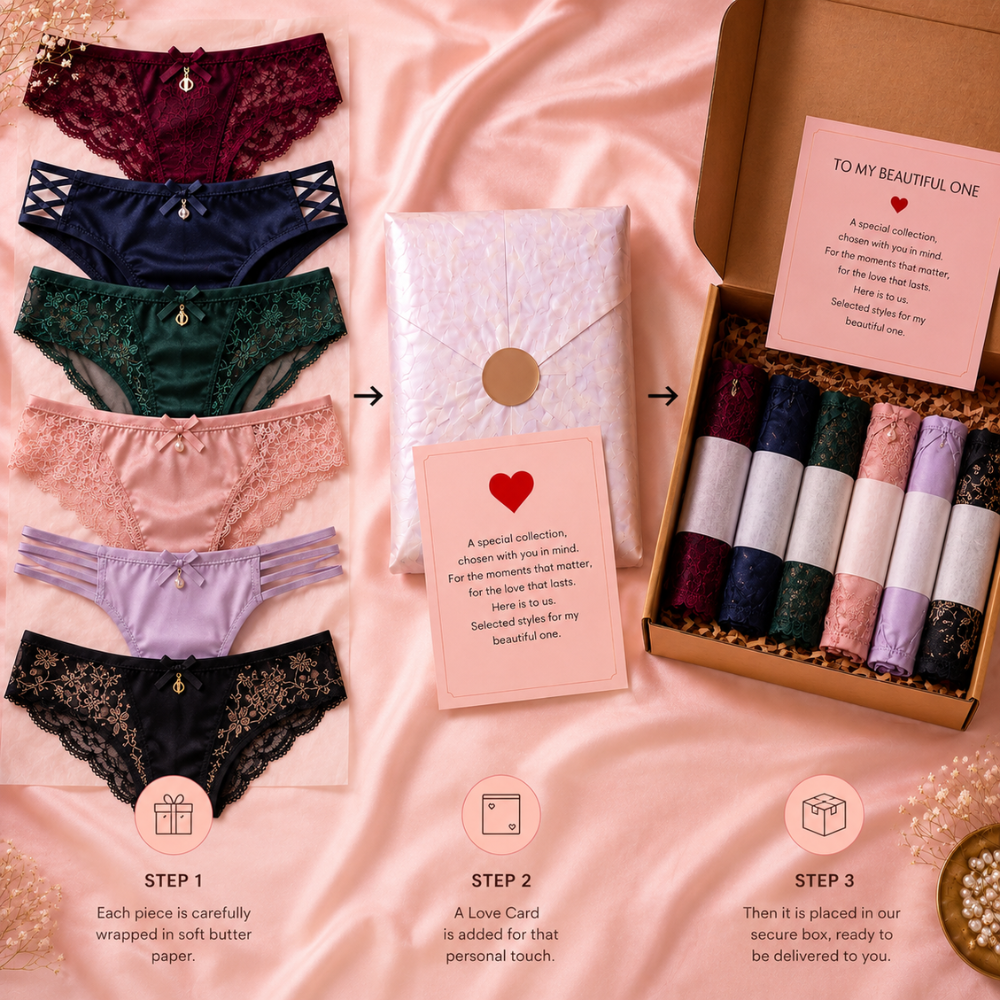 The Temptation Box — Luxury 6-Piece Panty Gift Set - Image 2