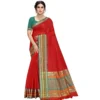 51369198846 0c19df9a3c o d 1000x1000 1 Women's Kota Doria Cotton Bordered Saree With Blouse (Red, 5-6 Mtrs)