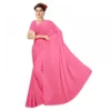 51402946757 7dfe3fda93 o d 1000x1000 1 Women's Georgette Plain Saree With Blouse (Pink, 5-6 Mtrs)