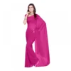 51403693761 8333c772da o d 1000x1000 1 Women's Georgette Plain Saree With Blouse (Wine, 5-6 Mtrs)
