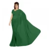 51403694006 a202ff66c4 o d 1000x1000 1 Women's Georgette Plain Saree With Blouse (Dark Green, 5-6 Mtrs)