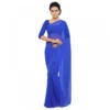 51404672630 93ed0409b4 o d 1000x1000 1 Women's Georgette Plain Saree With Blouse (Royal Blue, 5-6 Mtrs)
