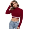 52181063506 3eb8189737 o d 1000x1000 1 Women's Western Wear Hosiery Crop-Top (Maroon)