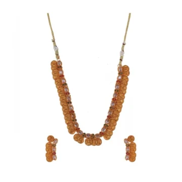 Women's Elegent Laxmi Coin Shape Jewellery Chowker Set (White, Free Size)