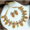 52847201577 5ea1dccf2c o d 1000x1000 1 Women's Gold Plated Traditional Necklace and Earrings Set (Multi Color, Free Size)