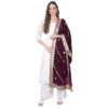 53512191313 9aef2dfd41 o d 1000x1000 1 Women's Velvet Gotta Patti Dupatta (Wine, Length: 2.25 to 2.50 Mtr)