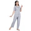 53518555629 b92825d62d o d 1000x1000 1 Women's Casual Half Sleeve Printed Viscose Rayon Shirt With Pyjama Pant Night Suit Set (Grey)