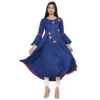 53590935229 6763896d12 o d 1000x1000 1 Women's Casual Bell Sleeves Embroidery Rayon Kurti (Blue)