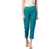 53590935314 777ef104fc o d 1000x1000 1 Women's Casual Solid Cotton Slub Trouser Pant (Rama Blue)