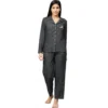 53590935384 2ffded974e o d 1000x1000 1 Women's Casual Full Sleeves Polka Dot Printed Rayon Shirt With Pyjama Pant Night Suit Set (Grey)