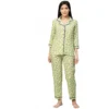 53590935409 a8dcd816dd o d 1000x1000 1 Women's Casual 3/4 Sleeve Floral Printed Rayon Shirt With Pyjama Pant Night Suit Set (Green)