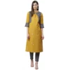 53591061880 cb1aa5848a o d 1000x1000 1 Women's Casual Bell Sleeves Geomatrical Printed Cotton Kurti Set (Yellow)