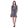 53609167507 ece2c635cc o d 1000x1000 1 Women's Cotton Blend Solid 3-4 Sleeve Dress (Blue)