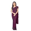 53819337975 d437fd4d73 o d 1000x1000 1 Women's Lycra Solid Saree With Unstitched Blouse (Wine, 5.5 Mtr)