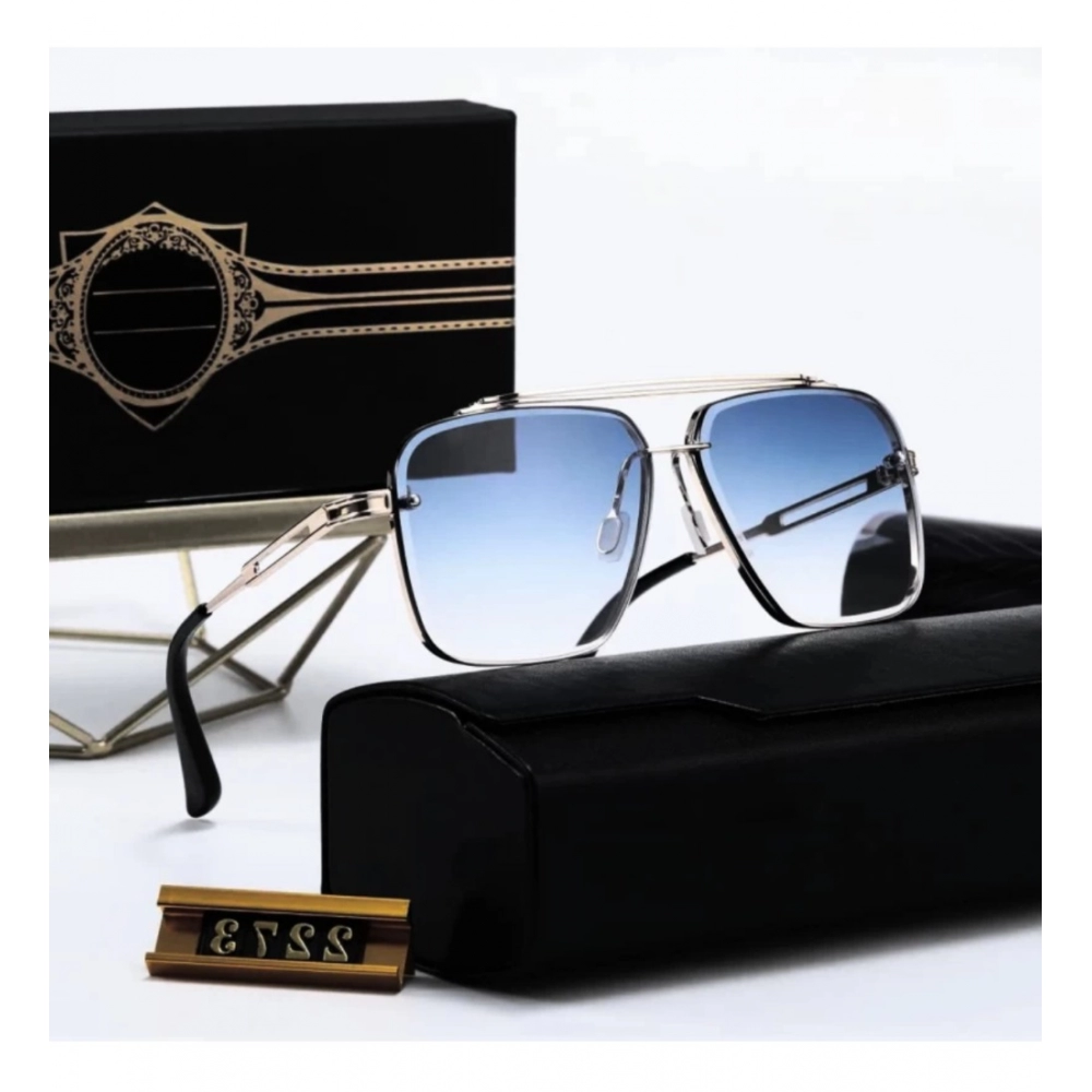 Classic Unisex UV400 Protection Sunglasses (Blue) - Image 2