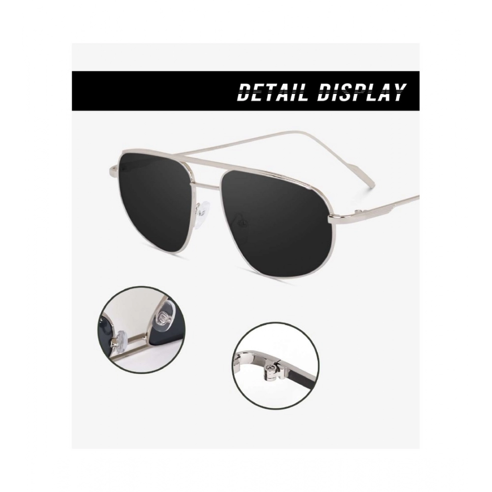 Classic Unisex UV400 Protection Sunglasses (Silver) - Image 4