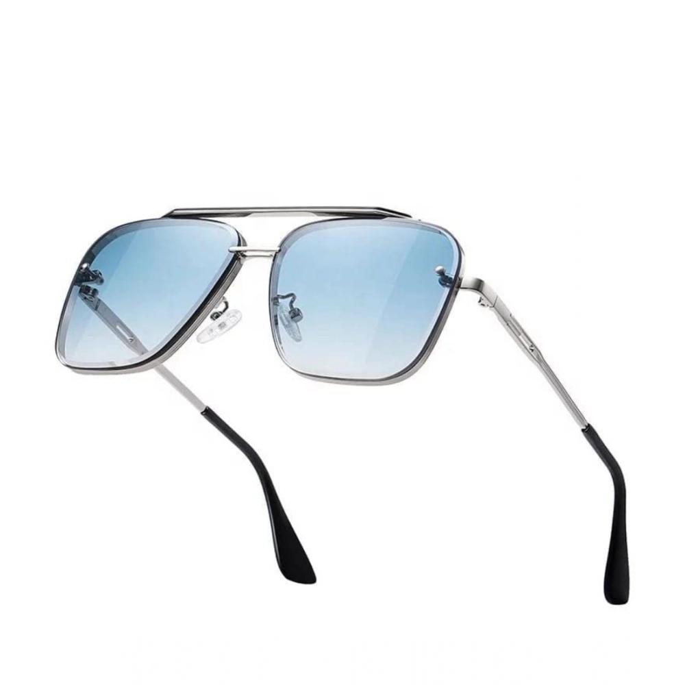 Classic Unisex UV400 Protection Sunglasses (Blue) - Image 4