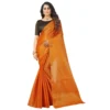 53925204327 6310b3dbf5 o d 1000x1000 1 Women's Cotton Silk Self Design Saree With Unstitched Blouse 5.5Mtr (Orange)