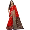 53925207477 f1248918cc o d 1000x1000 1 Women's Silk Blend Woven Saree With Unstitched Blouse 5.5Mtr (Purple-Red)