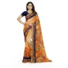 53925212077 709f6a11f8 o d 1000x1000 1 Women's Georgette Floral Print Saree With Unstitched Blouse 5.5Mtr (Blue-Orange)