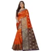 53926100676 81f0d1f27e o d 1000x1000 1 Women's Silk Blend Woven Saree With Unstitched Blouse 5.5Mtr (Gold-Orange)