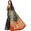 53926346858 6a84c5946f o d 1000x1000 1 Women's Jacquard Woven Saree With Unstitched Blouse 5.5Mtr (Black)