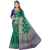 53926442114 bfca20a168 o d 1000x1000 1 Women's Jacquard Woven Saree With Unstitched Blouse 5.5Mtr (Green)