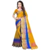 53926442194 3e3f0c5162 o d 1000x1000 1 Women's Jacquard Woven Saree With Unstitched Blouse 5.5Mtr (Yellow)