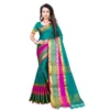 53926442204 e1b64f41a4 o d 1000x1000 1 Women's Jacquard Woven Saree With Unstitched Blouse 5.5Mtr (Dark Green)