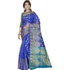 53926543500 2d45b87744 o d 1000x1000 1 Women's Jacquard Woven Saree With Unstitched Blouse 5.5Mtr (Dark Blue)