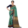 53926560145 67493149a1 o d 1000x1000 1 Women's Georgette Floral Print Saree With Unstitched Blouse 5.5Mtr (Dark Green)