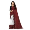 54019153897 4284998c4f o d 1000x1000 1 Women's Silk With Mirror Lace Solid Saree With Unstitched Blouse (Red, 5-5 Mtrs)