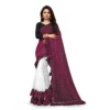 54020287168 1bcd12c13b o d 1000x1000 1 Women's Silk With Mirror Lace Solid Saree With Unstitched Blouse (Pink, 5-5 Mtrs)