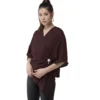 54040647572 8bb77d1470 o d 1000x1000 1 Women's Polyester Solid Cape Sleeve Top (Maroon)