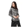 54040647907 53048a9351 o d 1000x1000 1 Women's Satin Animal Print Long Sleeves Standard Length Shirt (Black - Grey)