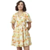 54040648217 250bf9b33e o d 1000x1000 1 Women's Polyester Printed Flutter Above Knee Dress (Yellow - Orange)