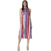 54040648332 f7eb5e52e9 o d 1000x1000 1 Women's Polyester Striped Sleeveless Calf-length Dress (Multicolor)