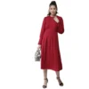 54040648407 88c4edf194 o d 1000x1000 1 Women's Polyester Pintuck Long Sleeves Below Knee Dress (Red)