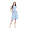 54040648557 9c32308e6b o d 1000x1000 1 Women's Denim Solid Sleeveless Below Knee Dress (Blue)