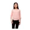 54041513316 9e451309e8 o d 1000x1000 1 Women's Polyester Solid 3-4th Sleeves Regular Top (Peach)