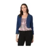 54041513451 c47e42be33 o d 1000x1000 1 Women's Denim Ruffled Long Sleeves Shrug (Navy Blue)