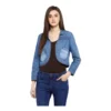54041513456 5d4bec1f2e o d 1000x1000 1 Women's Denim Smocking 3-4th Sleeves Shrug (Blue)